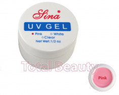 Gel Constructie Unghii UV Sina 15 ml Pink - Gel UV Roz foto