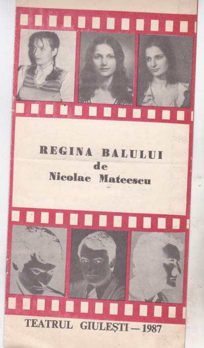 bnk div Program teatru - Teatrul Giulesti 1987 - Regina balului
