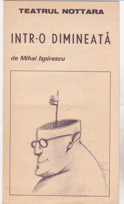 bnk div Program teatru - Teatrul Nottara 1989 - Intr-o dimineata