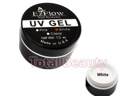 Gel UV EzFlow 15 gr Alb - Gel UV White French unghii false foto