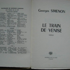 Georges Simenon - Le train de Venise (in limba franceza)