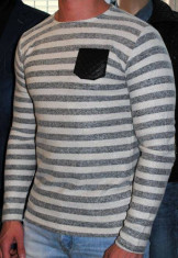 Pulover pulovere barbati cu petic la coate Bluze model primavara 2015 foto