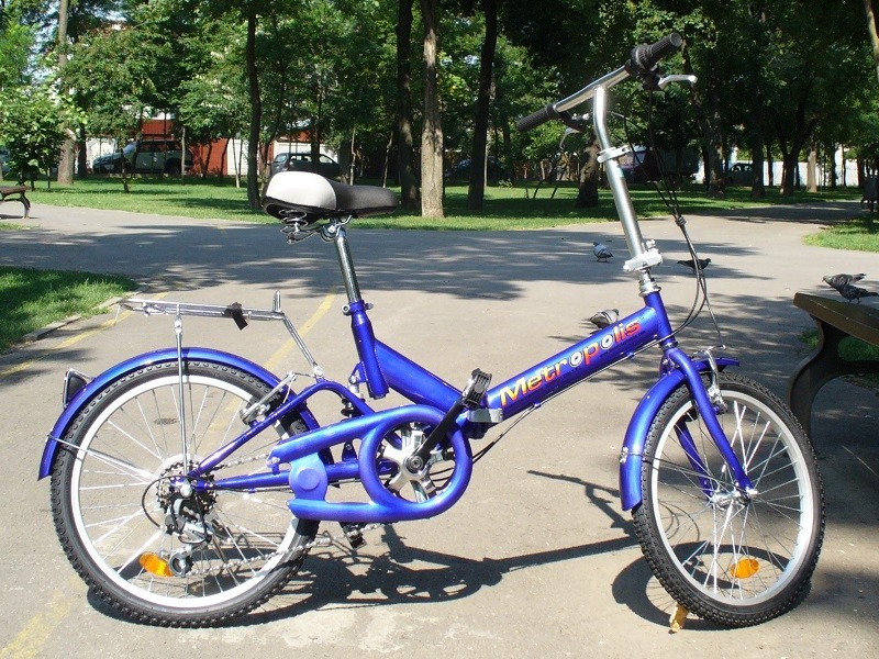 Bicicleta pliabila Metropolis Confort 20 albastra, Cadou Husa pentru  bicicleta | arhiva Okazii.ro