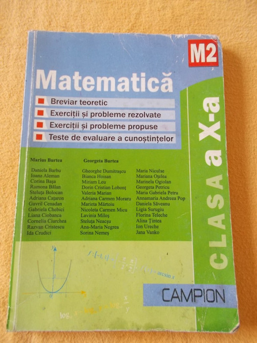 MATEMATICA M2 CLASA A X A