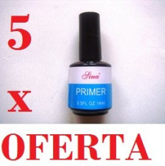 SET 5 X primer Sina 15 ml pentru unghii false, OFERTA foto