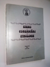 Studii si comunicari de etnologie Ed. Academiei Romane 1994 foto