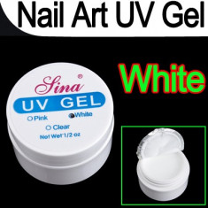 Gel UV Sina pentru constructie unghii false 15 g Alb French foto