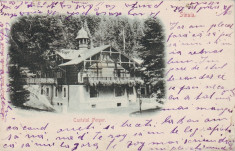 Romania, Sinaia carte postala UPU circulata 1900: Castelul Foisor foto