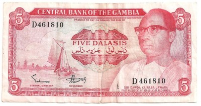 GAMBIA 5 DALASIS ND (1972-86) U foto