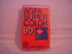 Vand caseta audio AGFA Super Color 90,originala,raritate! foto