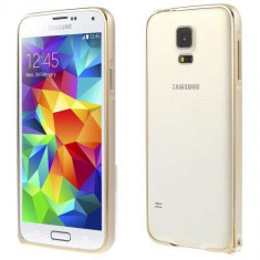 Husa Bumper Samsung Galaxy S5 G900 Aluminiu Auriu foto