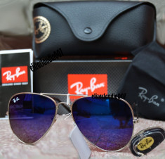 Ochelari RAY BAN de soare aviator+cutie+toc+lavetica+carticica foto