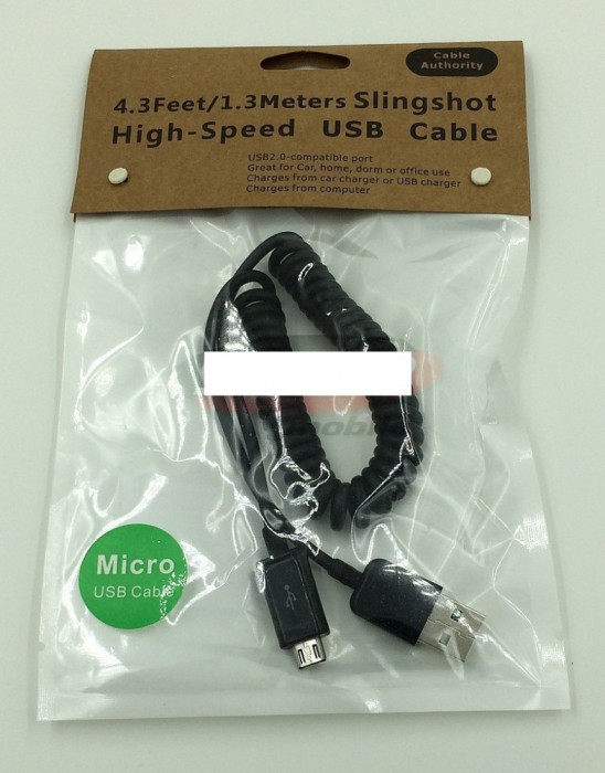Cablu date retractabil 1,3 metri micro-USB