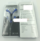 Handsfree stereo Zipper Style universal 3,5mm albastru
