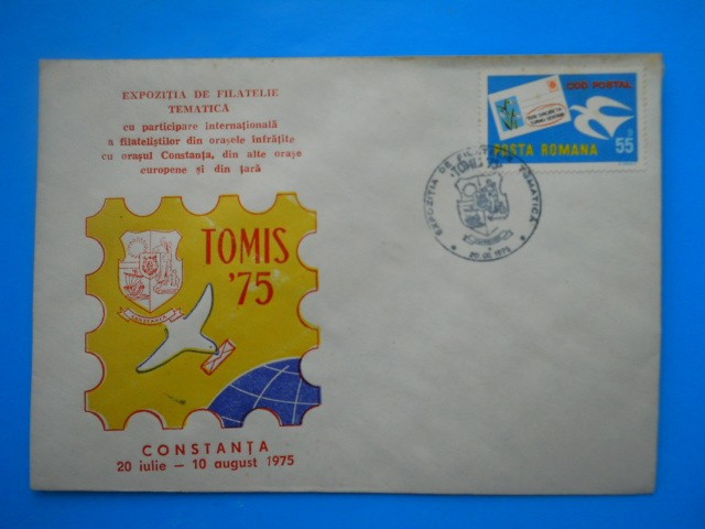 HOPCT PLIC 331 EXPOZITIA DE FILATELIE TEMATICA ,,TOMIS 1975,,-CONSTANTA 1975