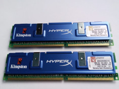 Kit 1GB DDR1 Desktop,512Mb x2,Brand Kingston Xyper X,400Mhz,PC-3200,Radiator foto