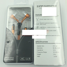Handsfree stereo Zipper Style universal 3,5mm cupru