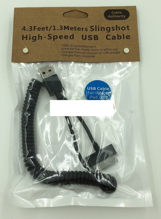 Cablu date retractabil 1,3 metri iPhone 4