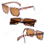 Ochelari soare model retro animal print leopard coffee, Dreptunghiulari, Unisex