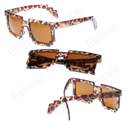 Ochelari soare model retro animal print leopard coffee foto