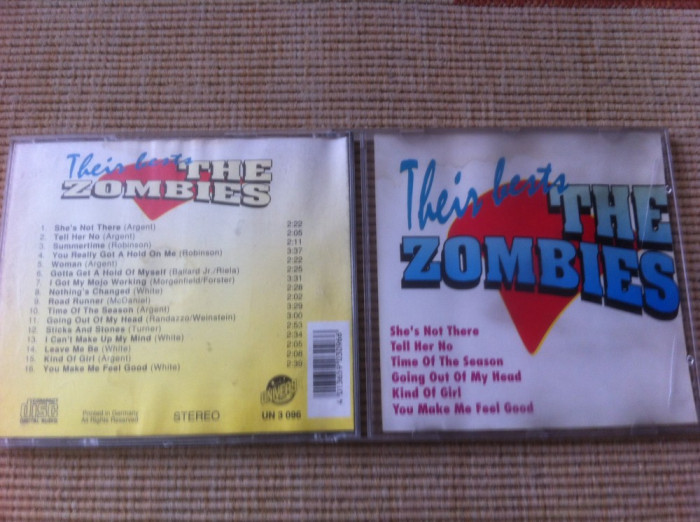 the zombies their best of cd disc selectii muzica rock blues beat anii &#039;60 vg+