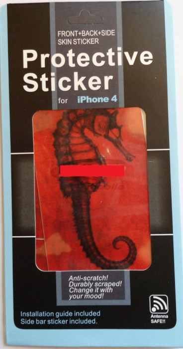 Folie protectie display 3D Sea Horse Apple iPhone 4 / 4S