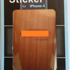 Folie protectie display 3D Wood Apple iPhone 4 / 4S