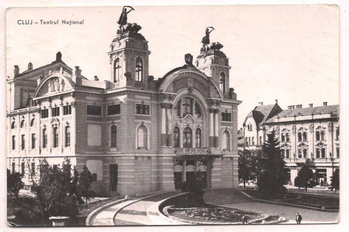 % carte postala (ilustrata) -CLUJ -Teatrul National