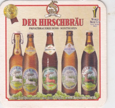 Suport de pahar / Biscuite HIRSCHBRAU foto