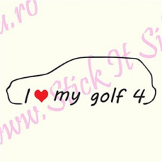 I love my golf 4_Sticker Auto_TuningCod: CSTA-817 Dim.: 20 cm. x 6.6 cm. foto