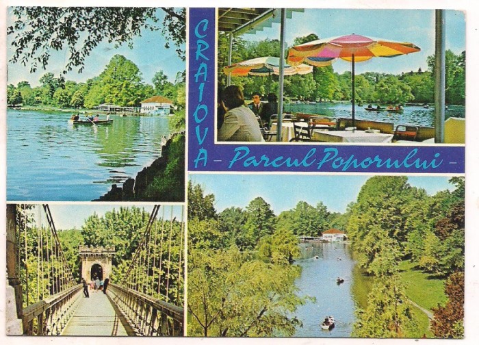 % carte postala (marca fixa) -CRAIOVA -Parcul Poporului
