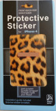 Folie protectie display 3D Leopard Apple iPhone 4 / 4S, Anti zgariere, iPhone 4/4S