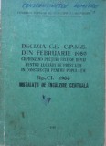 DECIZIA C.E. -C.P.M.B. DIN FEBRUARIE 1980 INSTALATII DE INCALZIRE CENTRALA