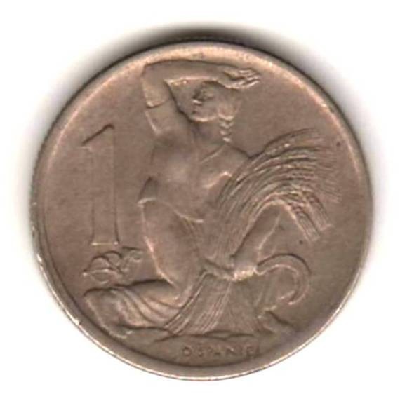 SV * Cehoslovacia 1 KORUNA / COROANA 1946 * VF++