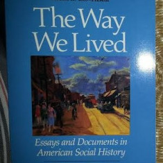 The WAY WE LIVED Essays and Documents in American Social History