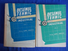 AUREL ZANESCU - DESENUL TEHNIC INDUSTRIAL [ VOL.1 + VOL.2 ] - 1958 foto