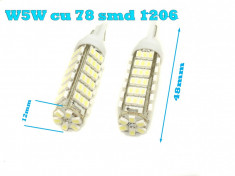 LED-URI AUTO BEC LED - W5W T10 78 SMD POZITIE, PLAFONIERA, NUMAR foto