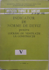 INDICATOR DE NORME DE DEVIZ PENTRU LUCRARI DE VENTILATIE LA CONSTRUCTII V foto