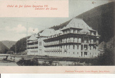 Salutari din Slanic Moldova,carte postala UPU necircul. apr.1902:Hotel Racovitza foto