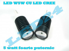 LED-URI AUTO BEC LED - W5W T10 1 SMD CREE FOARTE PUTERNIC foto