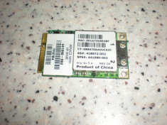 placa de retea wireless laptop HP DV6500 DV6000 foto