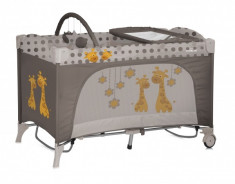 Patut pliant Travel Kid Rocker 120 x 60 cm Beige Giraffes Lorelli foto