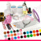 Kit set unghii false cu 30 geluri colorate UV tipsuri gel UV constructie pensule