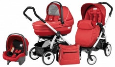 Carucior 3 in 1 Book Plus Black and Silver Completo SL Sunset Peg Perego foto