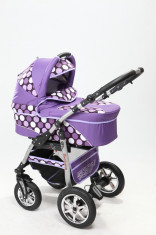 Carucior Q7 2 in 1 Violet Rounded Baby-Merc foto