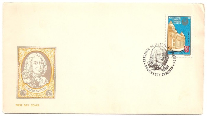EXPOZITIA DE FILATELIE TEMATICA DIMITRIE CANTEMIR - BUCURESTI- 1973