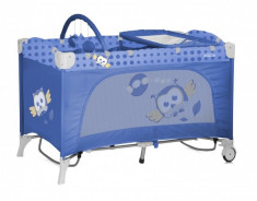 Patut pliant Travel Kid Rocker 120 x 60 cm Blue Baby Owl Lorelli foto