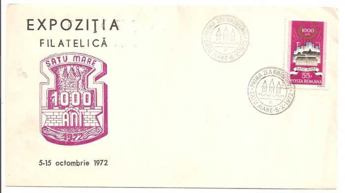 EXPOZITIA FILATELICA - SATU MARE - 1972