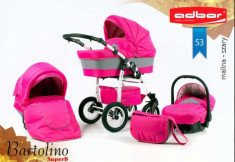 Carucior 3 in 1 Bartolino Super B 53 (Fucsia) Adbor foto