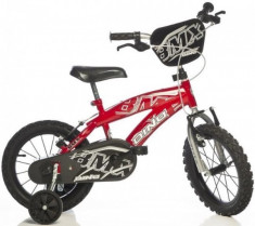 Bicicleta seria BMX 16 inch Rosu Dino Bikes foto